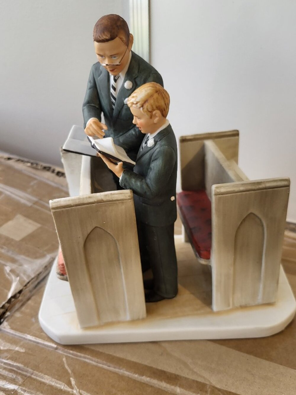 Gorham Norman Rockwell's In His Spirit Four Seasons Spring Figurine dad's boy